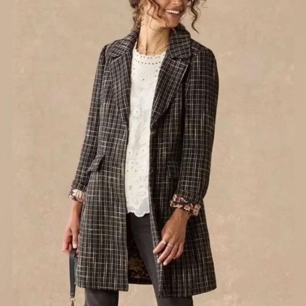 NWOT SUNDANCE LIVING CATALOG
Womens JACKSON VALLEY Black Topper Jacket Size PXXS
